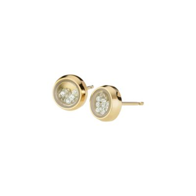 Ladies gold crystal earrings